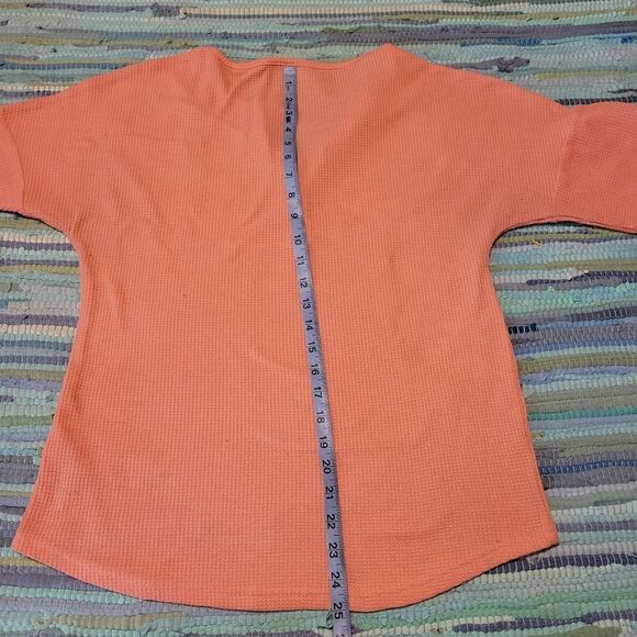 Glanzition Womens Tops Casual V Neck Button Up Loose Waffle Knit Tunic Henley M - Picture 14 of 16